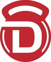 D Fitness logo vector