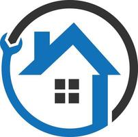 logotipo de reparación de viviendas vector