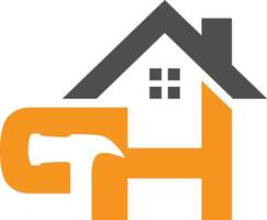 Initial real estate logo vector