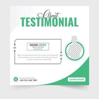 Creative company testimonial design with abstract shapes and quote sections. Customer service review and comment layout design for websites. Client feedback template vector with photo placeholders.