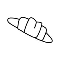 Baguette vector sketch icon isolated on background. Hand drawn Baguette icon. Baguette sketch icon for infographic, website or app. Vector illustration