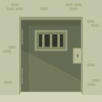 Vector Image Of Steel Door In A Prison