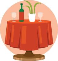 vector imagen de un mesa en el restaurante