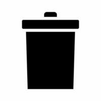 Trash icon vector simple illustration.