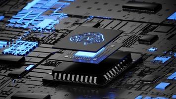 Isometric processor chip photo
