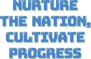 Cultivate Progress Lettering Vector Design