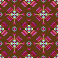 Mexican ethnic decor. Geometric shapes seamless pattern. Colorful vector background.