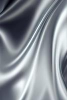 Silver silk wavy fabric background photo