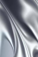 Silver silk wavy fabric background photo