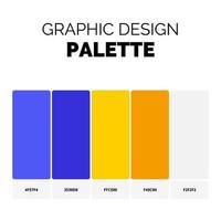 Simple and modern color palette feature trendy tones and hex codes, making it easy to create a design vector