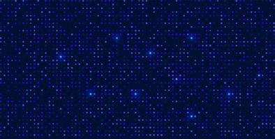 Vector illustration of a futuristic techno abstract background with blue squares, polygons, and particles. The geometric shapes and mosaic pattern for technology and science designs. Pixel mosaic