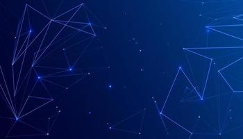 Modern illustration of a futuristic, polygonal network with a blue texture. For communication, and digital technology,  with a geometric structure featuring dots, lines, star sky and triangles. vector