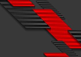 Black red abstract geometric tech vector background