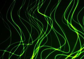 Abstract futuristic bright green neon flowing wavy background vector