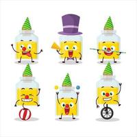 Cartoon character of yellow potion with various circus shows vector