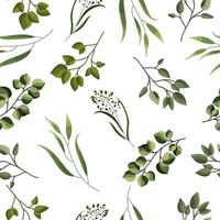watercolor floral background. seamless pattern. vector