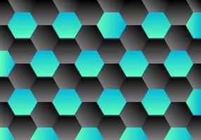 Vector black and turquoise abstract background with hexagons