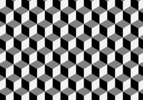 Abstract geometric seamless pattern with 3d cubes vector