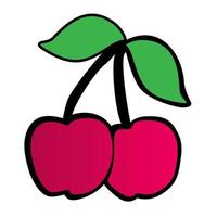 cherry berry icon image vector illustration design flat style design for food design element
