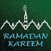 Ramadan Kareem Islamic greeting card background vector illustration. The holy month of the Muslim community.