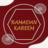 Ramadan Kareem Islamic greeting card background vector illustration. The holy month of the Muslim community.