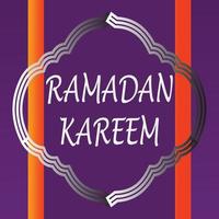 Ramadan Kareem Islamic greeting card background vector illustration. The holy month of the Muslim community.