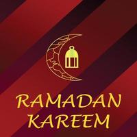 Ramadan Kareem Islamic greeting card background vector illustration. The holy month of the Muslim community.