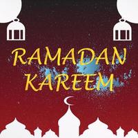 Ramadan Kareem Islamic greeting card background vector illustration. The holy month of the Muslim community.