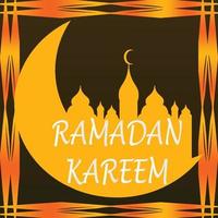 Ramadan Kareem Islamic greeting card background vector illustration. The holy month of the Muslim community.