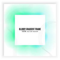 Trendy blurry gradient frame square design vector