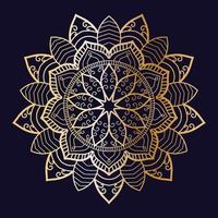 Golden and colorful Mandala Art Design Template vector