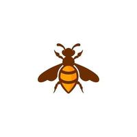 A bee logo with a picture of a bee on it vector