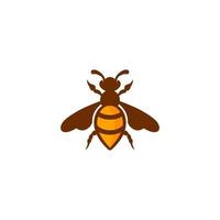 A bee logo with a picture of a bee on it vector