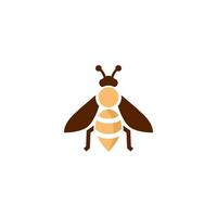 A bee logo with a picture of a bee on it vector