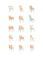 vector illustration of a set of chairs with a minimalistic design