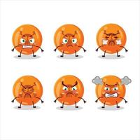 Halloween dangerous cartoon character with various angry expressions vector