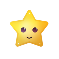 Star kawaii icon. Vector illustration isolated on white background png