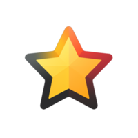 Star icon, vector illustration. Flat design style with long shadow png