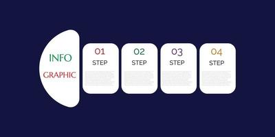 infografía diseño con 4 4 opciones o pasos. lata ser usado para proceso diagramas, presentaciones y más vector