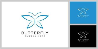 butterfly animal logo design vector