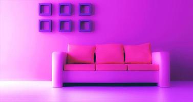 monochromatic purple sofa indoor photo