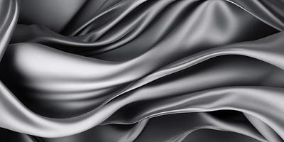 Abstract 3d Wavy Silk Like Render Wallpaper Backdrop, Generative AI photo