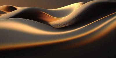 Abstract 3d Wavy Silk Like Render Wallpaper Backdrop, Generative AI photo