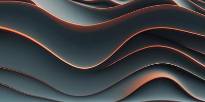 Abstract 3d Wavy Silk Like Render Wallpaper Backdrop, Generative AI photo