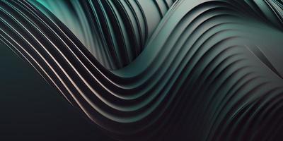 Abstract 3d Wavy Silk Like Render Wallpaper Backdrop, Generative AI photo