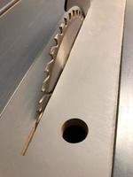 workshop table circular saw, sharp teeth photo