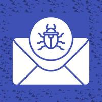 icono de vector de virus de correo