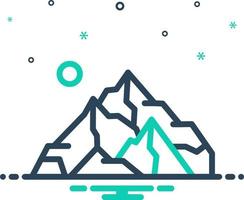 mix icon for mountains vector