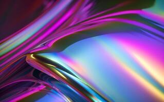 Liquid texture holographic iridescent background, , AI photo