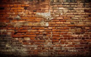 Grunge brick wall backgroundm, photo